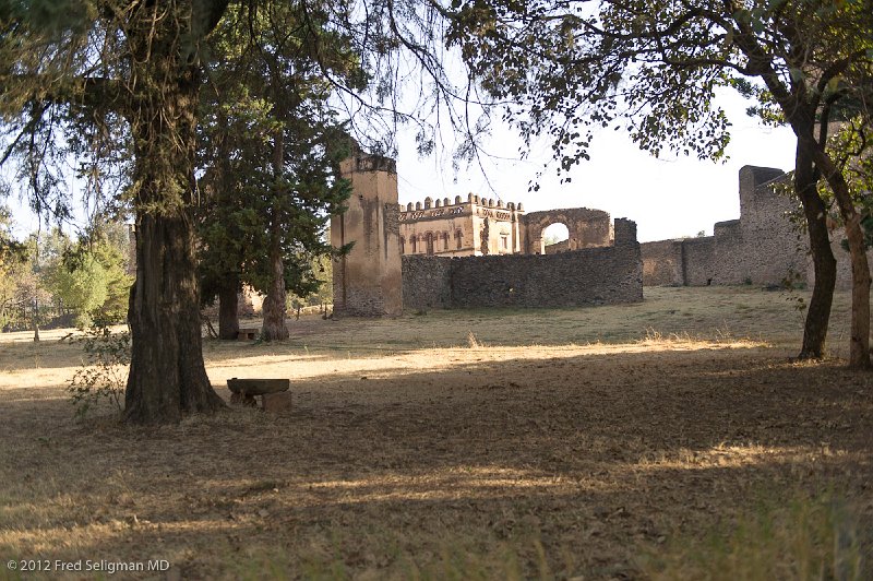 20120402_075957 Nikon D3S 2x3.jpg - Lyasu Palace. This was the home of Iyasu I, the son of Yohannes I. An earthquake and bombings by the British destroyed its once ornate and lavish interior, but the structure itself remains mostly intact and is the largest in the area.